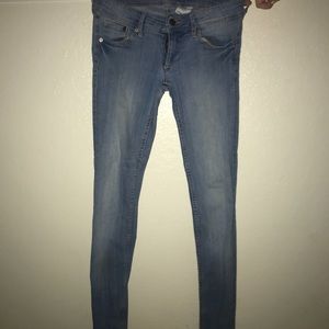Light denim skinny jeans